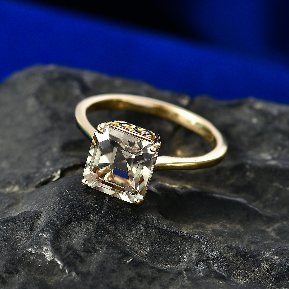 14K Yellow Gold AAA Natural Turkizite (Asscher Cut) Solitaire Ring 3.05 Ct. 8536078 3