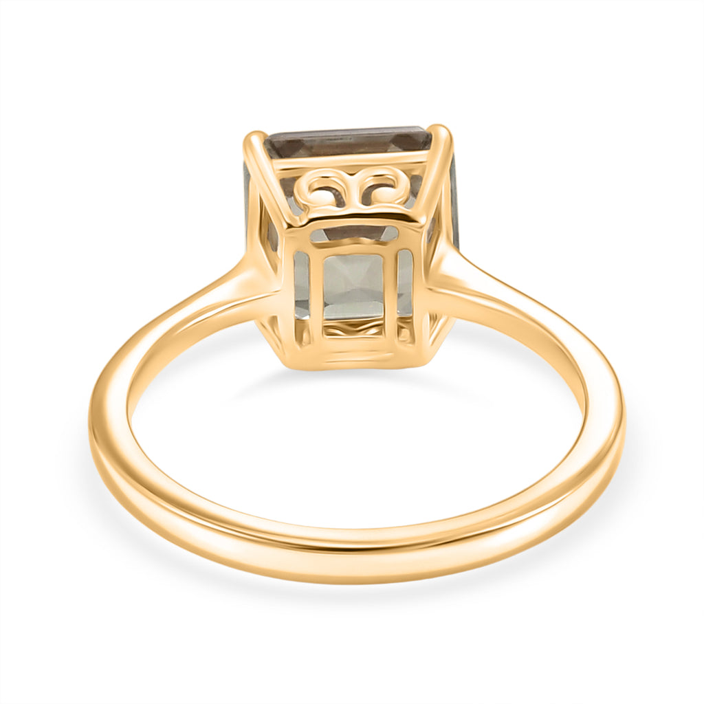 14K Yellow Gold AAA Natural Turkizite (Asscher Cut) Solitaire Ring 3.10 Ct._8536078_4