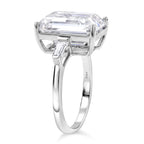D'Joy - Moissanite Trilogy Ring in Rhodium Overlay Sterling Silver  10.44 Ct._8537633_3