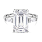 D'Joy - Moissanite Trilogy Ring in Rhodium Overlay Sterling Silver  10.44 Ct._8537837