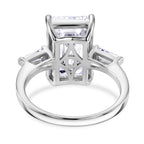 D'Joy - Moissanite Trilogy Ring in Rhodium Overlay Sterling Silver  10.44 Ct._8537837_4
