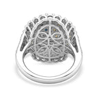 Luxuriant - Kaleidoscope Dreams Lab Grown Multi Diamond (SI/G-H) Cluster Ring in Rhodium Overlay Sterling Silver 2.00 Ct._8538631_4