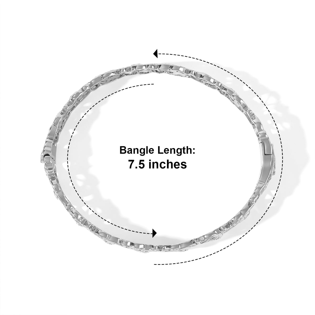 EverTrue White Diamond Full Bangle Pure Yellow Brass  0.005  Ct. 8538809 3