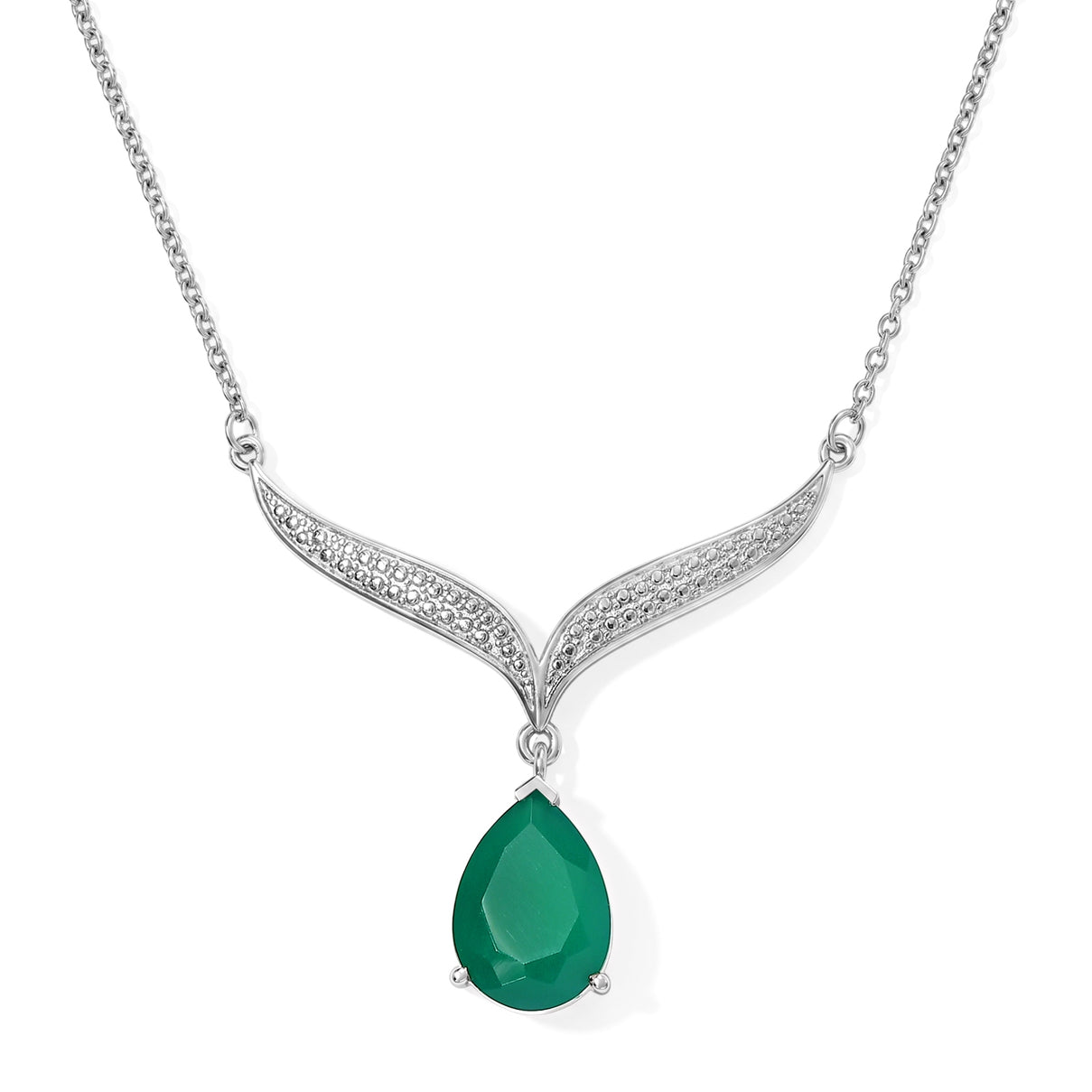 EverTrue Green Onyx Necklace (Size - 20) Pure Yellow Brass  4.409  Ct. 8538935 0