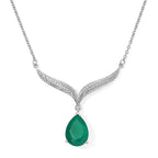 EverTrue Green Onyx Necklace (Size - 20) Pure Yellow Brass  4.409  Ct._8538935