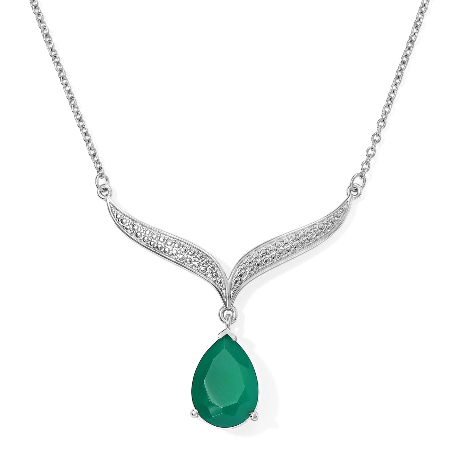 EverTrue Green Onyx Necklace (Size - 20) Pure Yellow Brass  4.409  Ct. 8538935 0