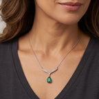 EverTrue Green Onyx Necklace (Size - 20) Pure Yellow Brass  4.409  Ct._8538935_1