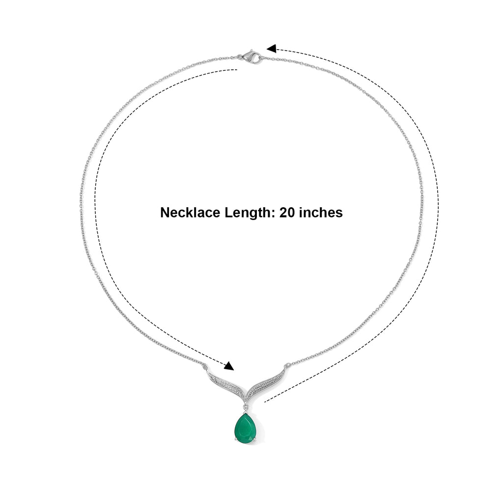 EverTrue Green Onyx Necklace (Size - 20) Pure Yellow Brass  4.409  Ct._8538935_4