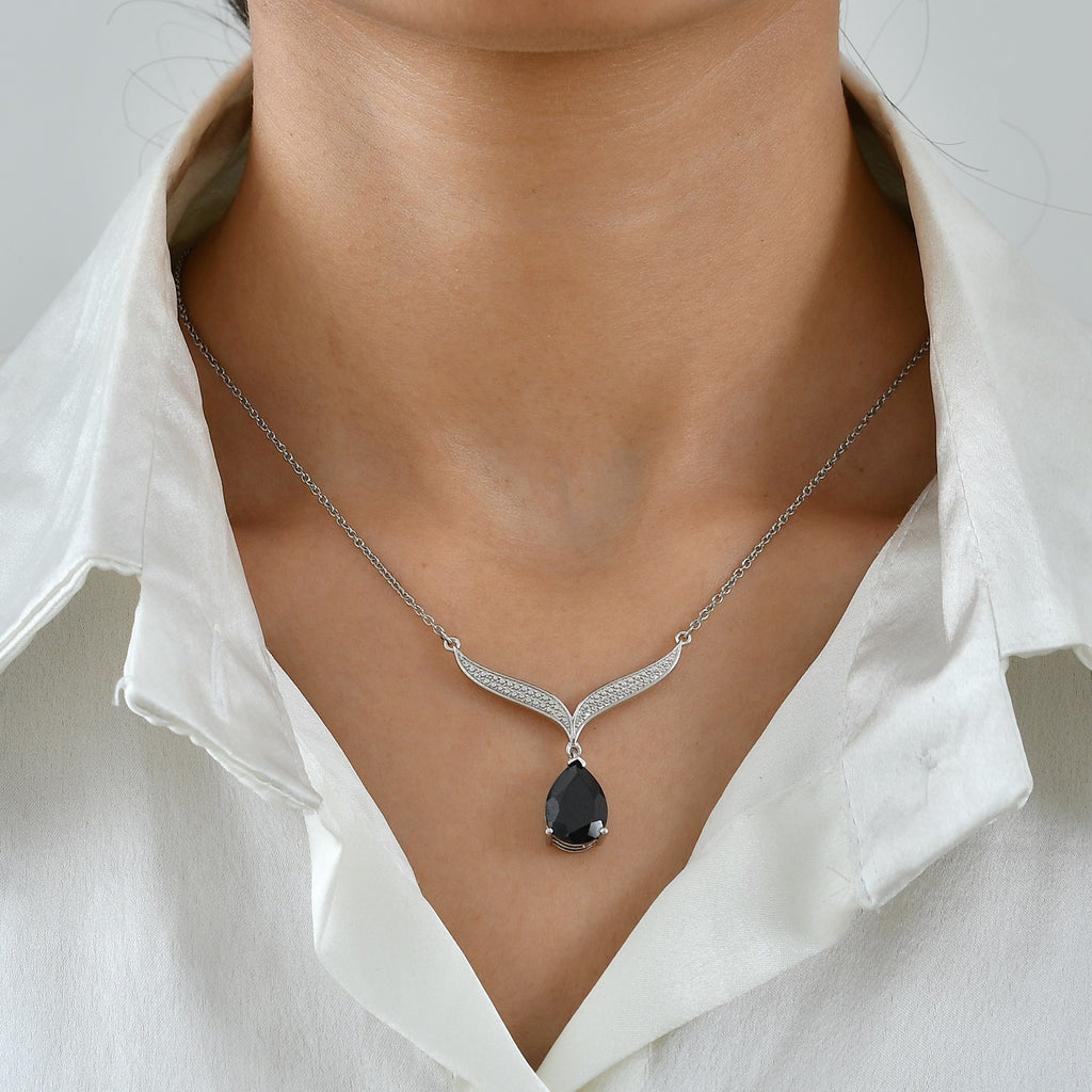 EverTrue Black Spinel Necklace (Size - 20) Pure Yellow Brass  6.414  Ct._8538936_1