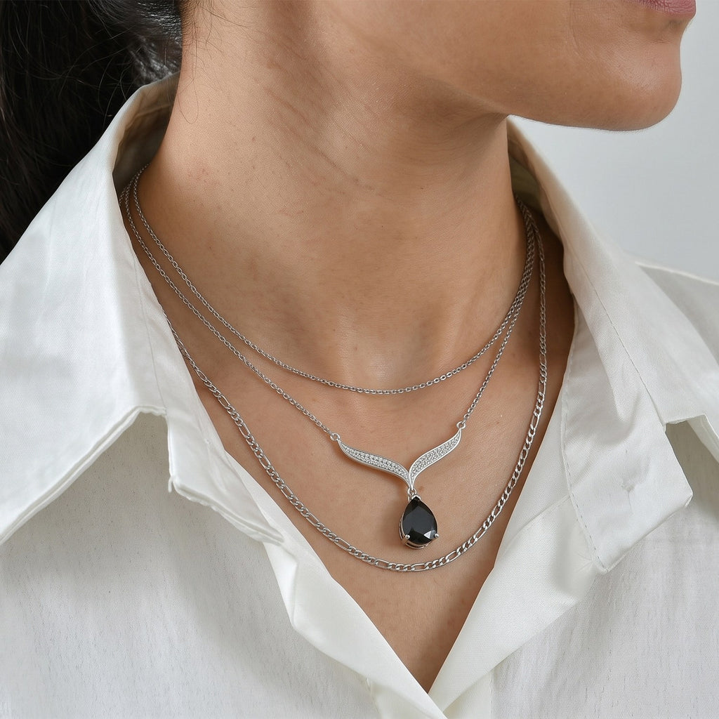 EverTrue Black Spinel Necklace (Size - 20) Pure Yellow Brass  6.414  Ct._8538936_2