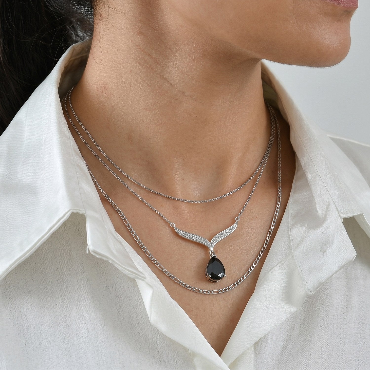 EverTrue Black Spinel Necklace (Size - 20) Pure Yellow Brass  6.414  Ct. 8538936 2