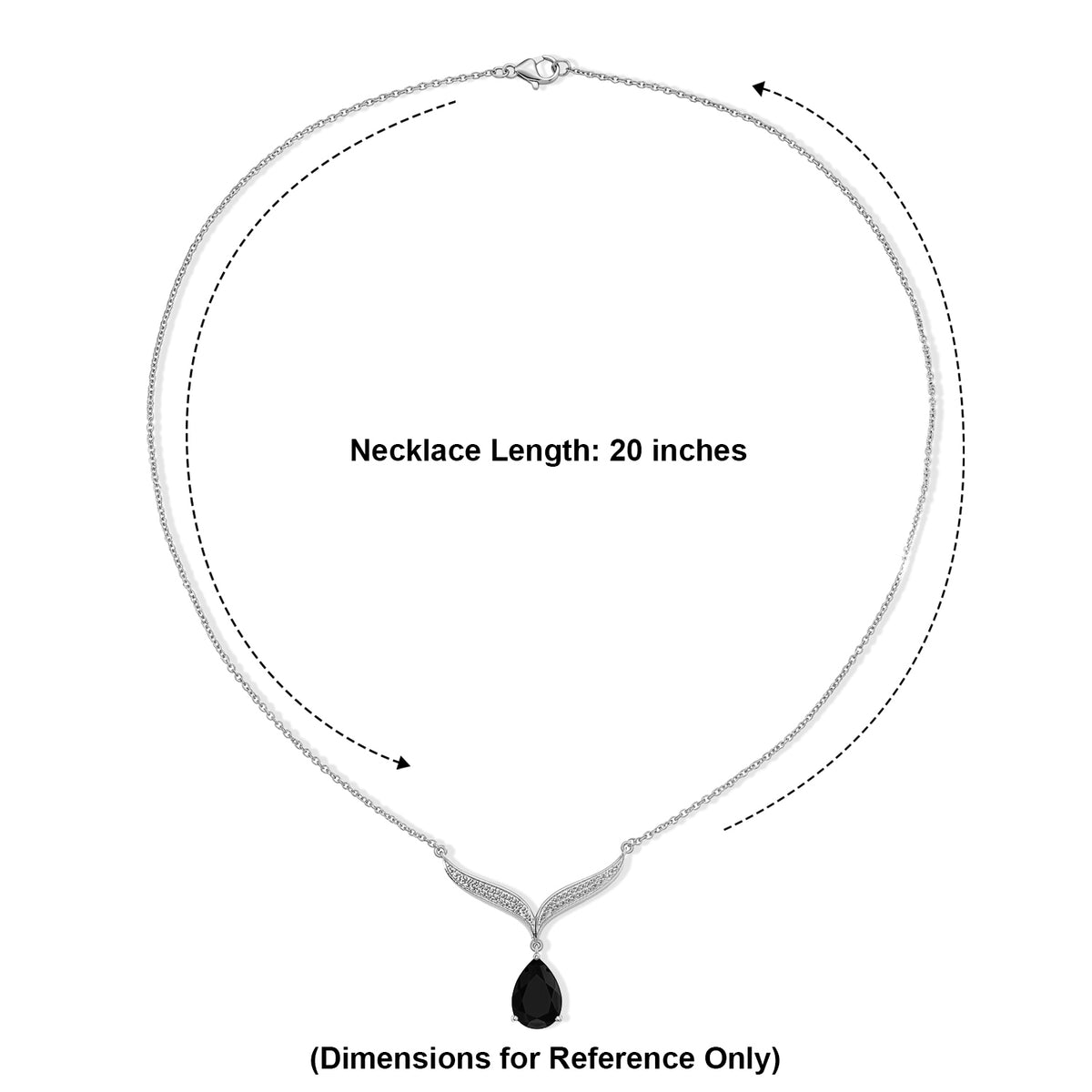 EverTrue Black Spinel Necklace (Size - 20) Pure Yellow Brass  6.414  Ct. 8538936 4