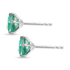 Peacock Triplet Quartz Stud Push Post Earring in Platinum Overlay Sterling Silver 1.95 Ct._8540586_3