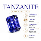 Royal Bali Collection - D'Joy Tanzanite & Lab Grown Diamond Ring in Rhodium Overlay Sterling Silver 0.70 Ct._8541739_6