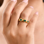 EverTrue - Green Onyx Band Ring in Yellow Gold Tone 3.68 Ct._8542522_1