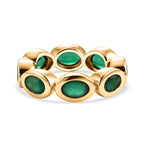 EverTrue - Green Onyx Band Ring in Yellow Gold Tone 3.68 Ct._8542523