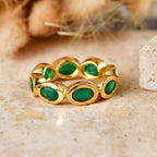 EverTrue - Green Onyx Band Ring in Yellow Gold Tone 3.68 Ct._8542523_2