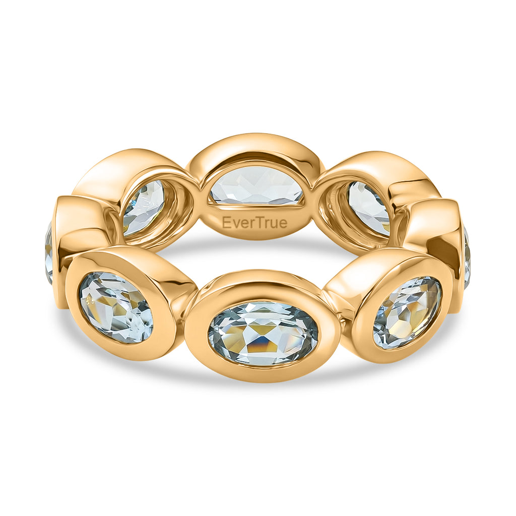 EverTrue Skyblue Topaz Band Ring Pure Yellow Brass  5.830  Ct._8542598