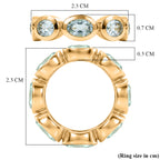 EverTrue Skyblue Topaz Band Ring Pure Yellow Brass  5.830  Ct._8542598_5