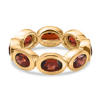 EverTrue Red Garnet Band Ring Pure Yellow Brass  5.160  Ct._8542600
