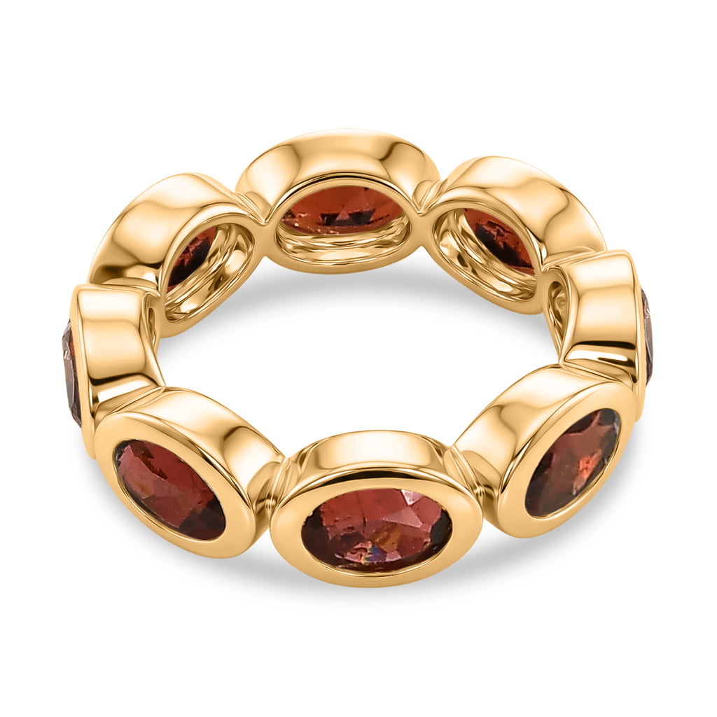 EverTrue Red Garnet Band Ring Pure Yellow Brass  5.160  Ct._8542600_4