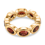 EverTrue Red Garnet Band Ring Pure Yellow Brass  5.160  Ct._8542600_4
