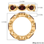 EverTrue Red Garnet Band Ring Pure Yellow Brass  5.160  Ct._8542600_5