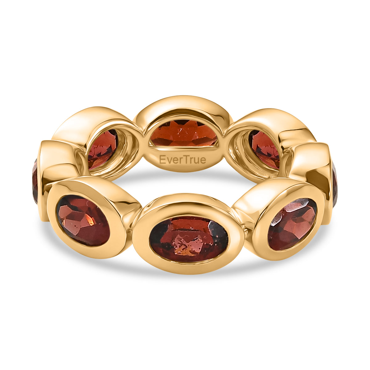 EverTrue Red Garnet Band Ring Pure Yellow Brass  5.805  Ct. 8542601 0