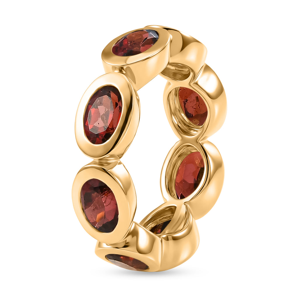 EverTrue Red Garnet Band Ring Pure Yellow Brass  5.805  Ct._8542601_3