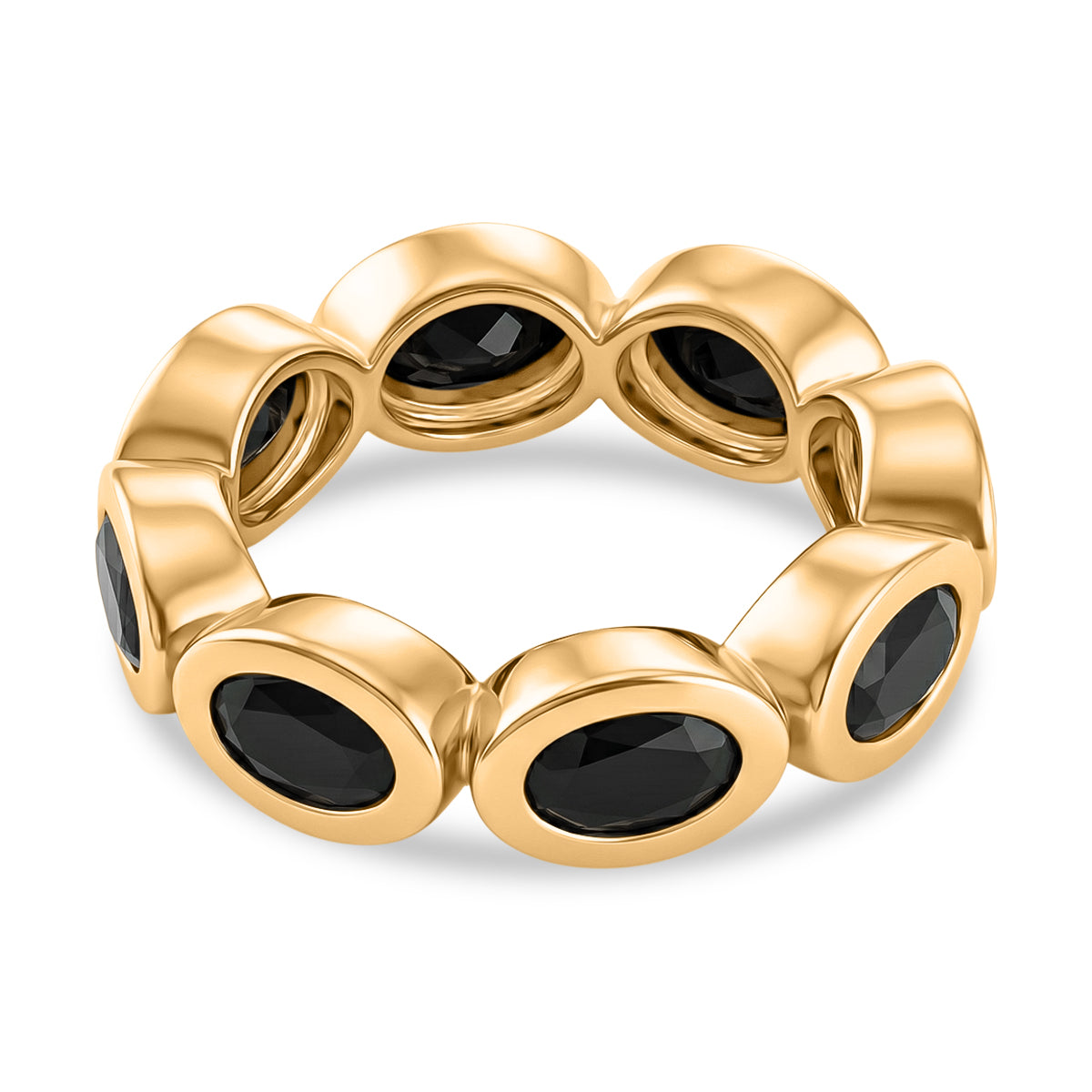 EverTrue Black Spinel Band Ring Pure Yellow Brass  4.824  Ct. 8542614 4