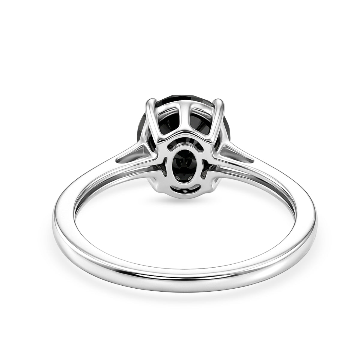 Close Out Deal  - 9K White Gold Natural Black Diamond Solitaire Ring 2.00 Ct 8542717 5