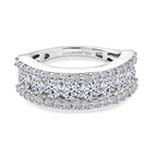 Luxuriant - Lab Grown Diamond (SI/G-H) Band Ring in Rhodium Overlay Sterling Silver 2.10 Ct._8543721