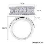 Luxuriant - Lab Grown Diamond (SI/G-H) Band Ring in Rhodium Overlay Sterling Silver 2.10 Ct._8543721_5