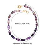 One Time Deal- Multi Fluorite & African Amethyst Beads Necklace (Size - 18+1 Ext) in Yellow Gold Tone 340.00 Ct._8543933_5