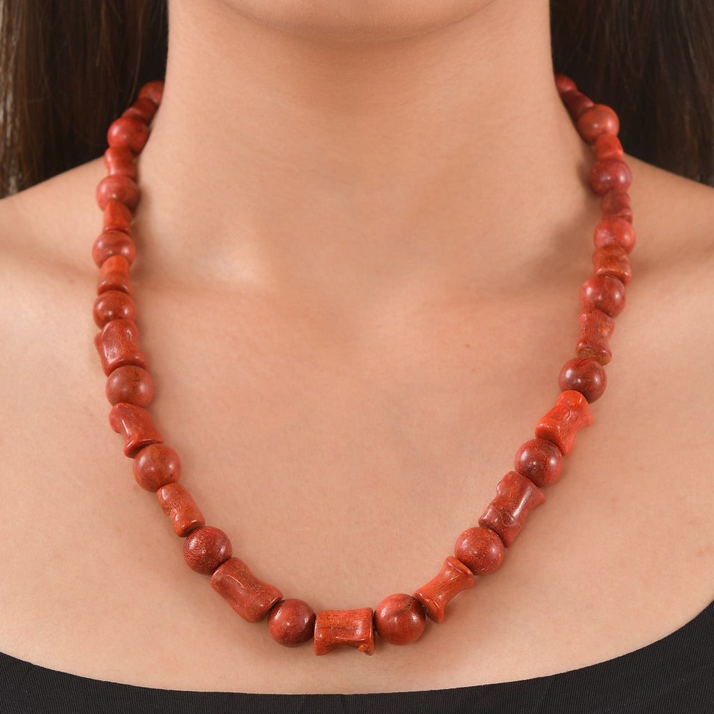 Close Out Deal- Sponge Coral Beads Necklace (Size - 20+1 Ext) 290.00 Ct._8544890_1