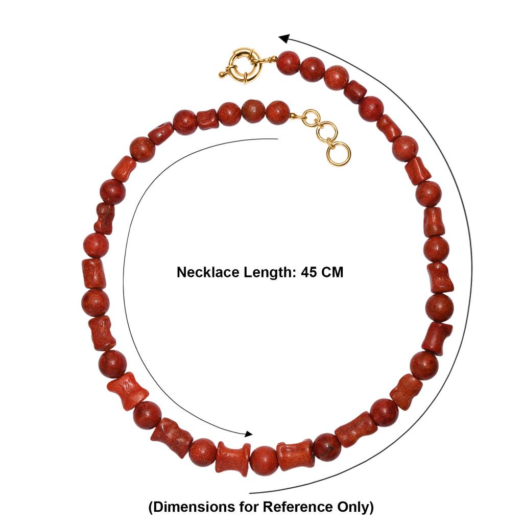 Close Out Deal- Sponge Coral Beads Necklace (Size - 20+1 Ext) 290.00 Ct._8544890_5