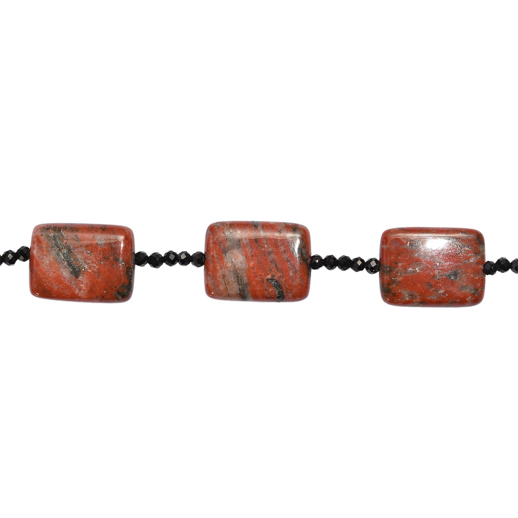 Amazonite & Black Spinel Necklace (Size - 26) 280.00 Ct.