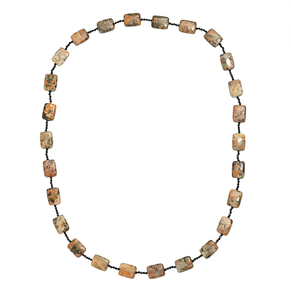 Bumble Bee Jasper &amp; Black Spinel Necklace (Size - 26) 215.00 Ct. V32351317 5