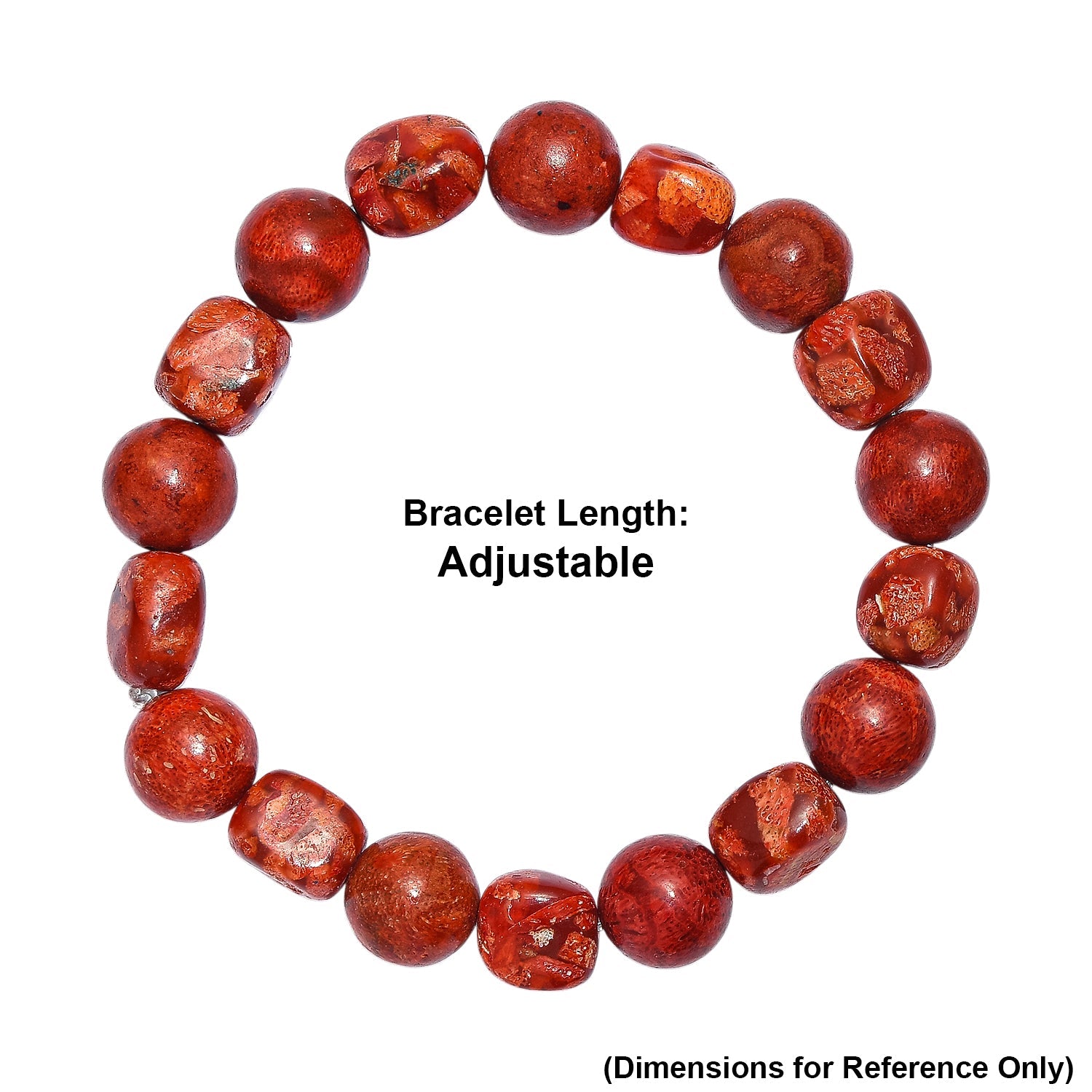 Sponge Coral Adjustable Bracelet 135.00 Ct. V32363723 5