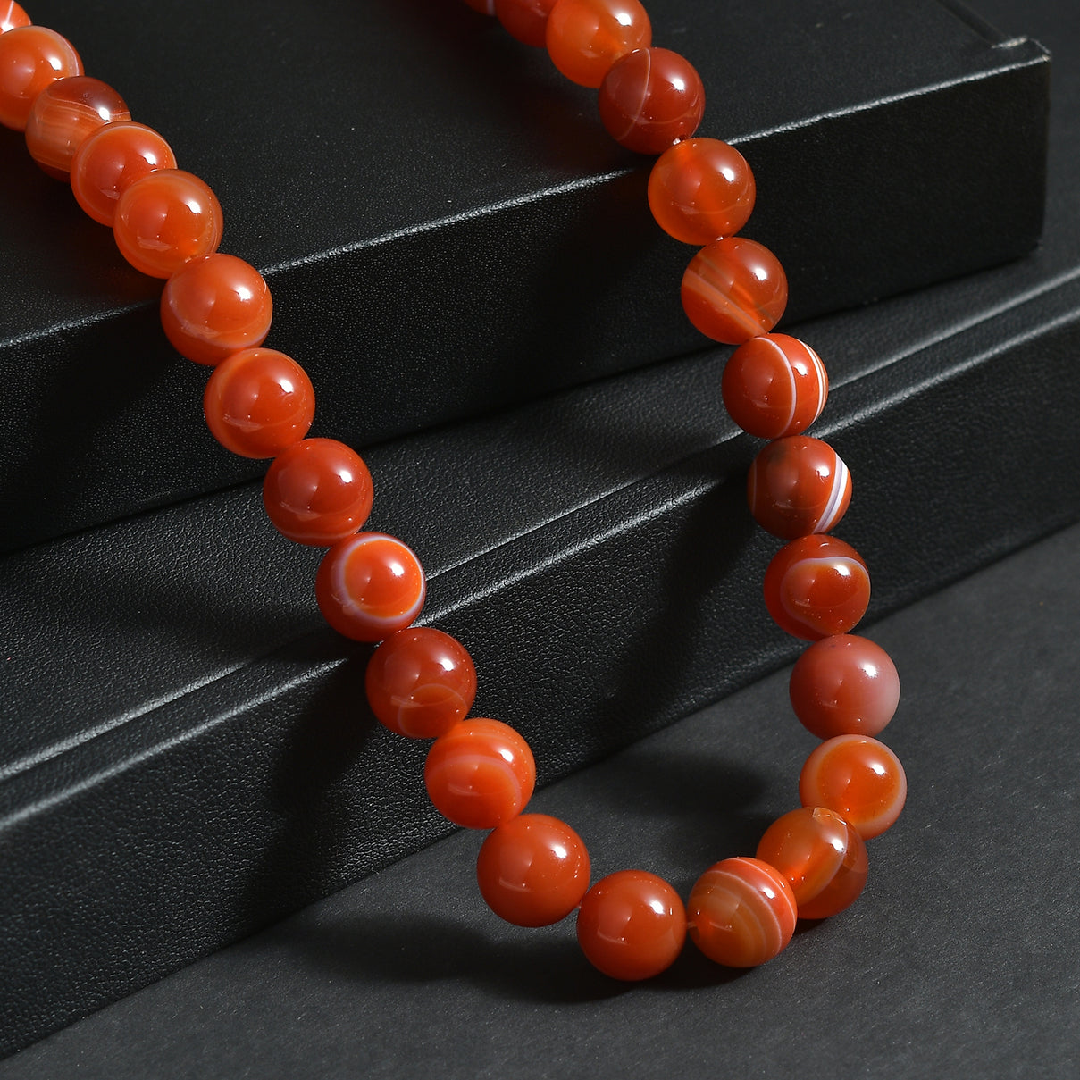 Banded Agate Beads Necklace (Size - 18-2 Ext) 8545006 3