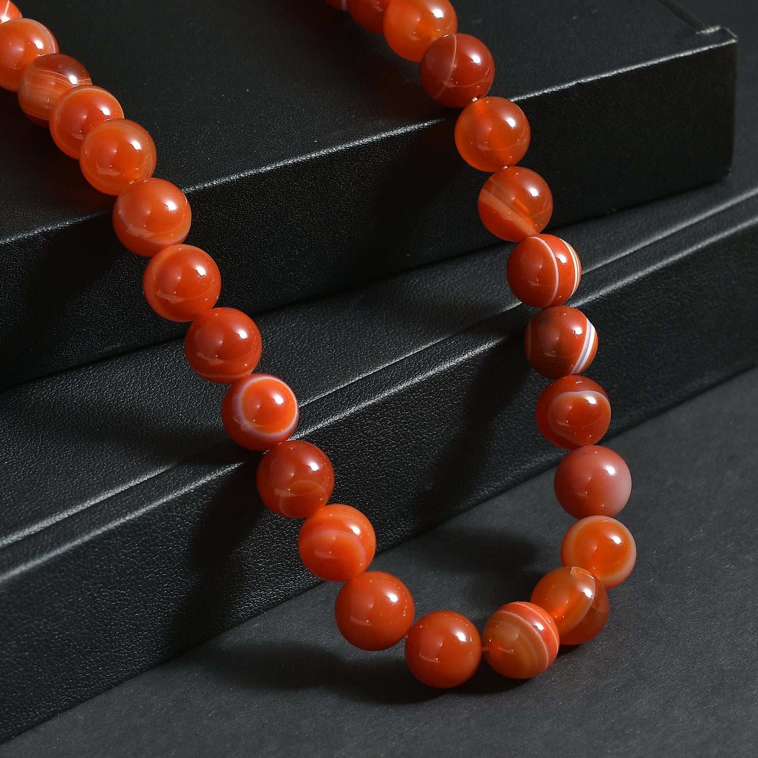 Banded Agate Beads Necklace (Size - 18-2 Ext) V32359482 3