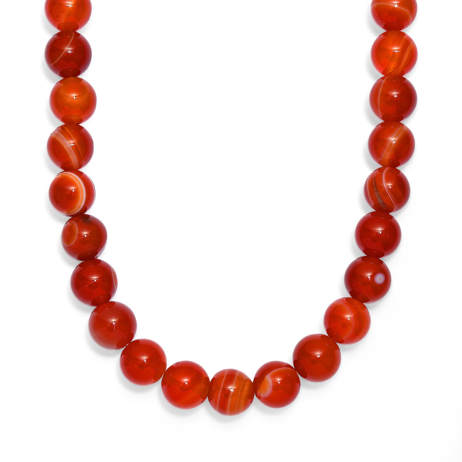 Banded Agate Beads Necklace (Size - 18-2 Ext) V32364702 4