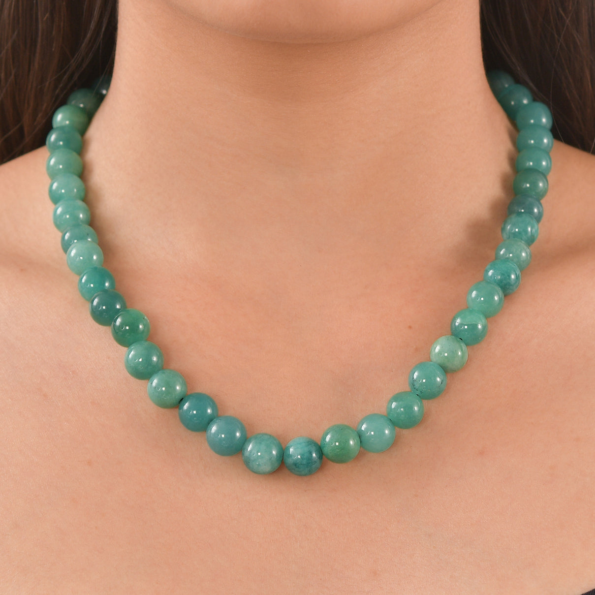 EverTrue - Green Agate Necklace (Size - 18+2 Ext) in Yellow Gold Tone 315.00 Ct. V32533464 2