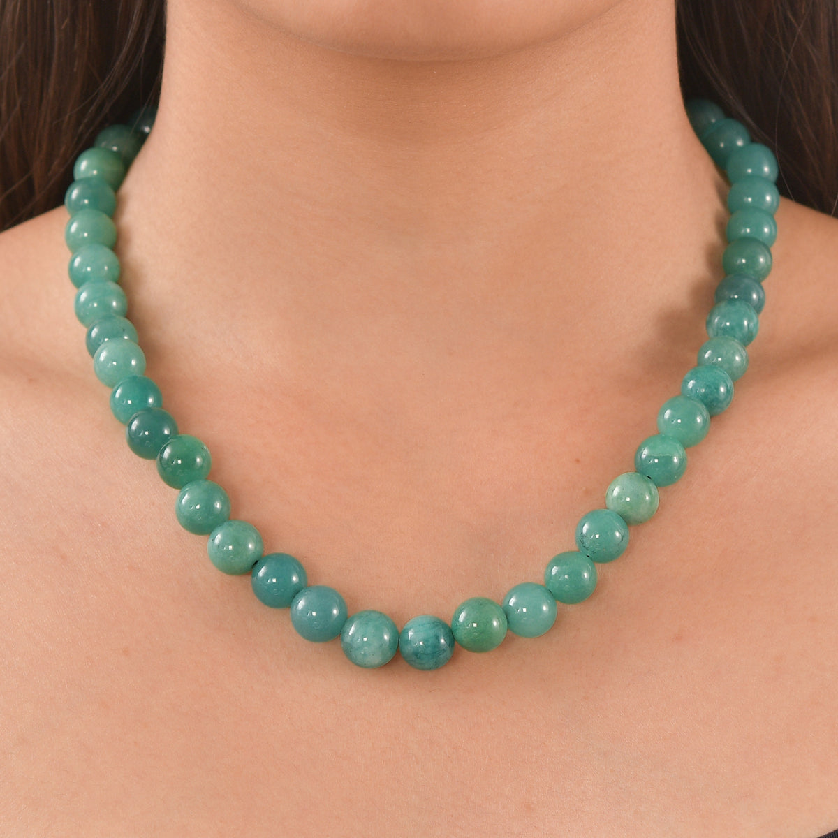 EverTrue - Green Agate Necklace (Size - 18+2 Ext) in Yellow Gold Tone 315.00 Ct. V32533464 2