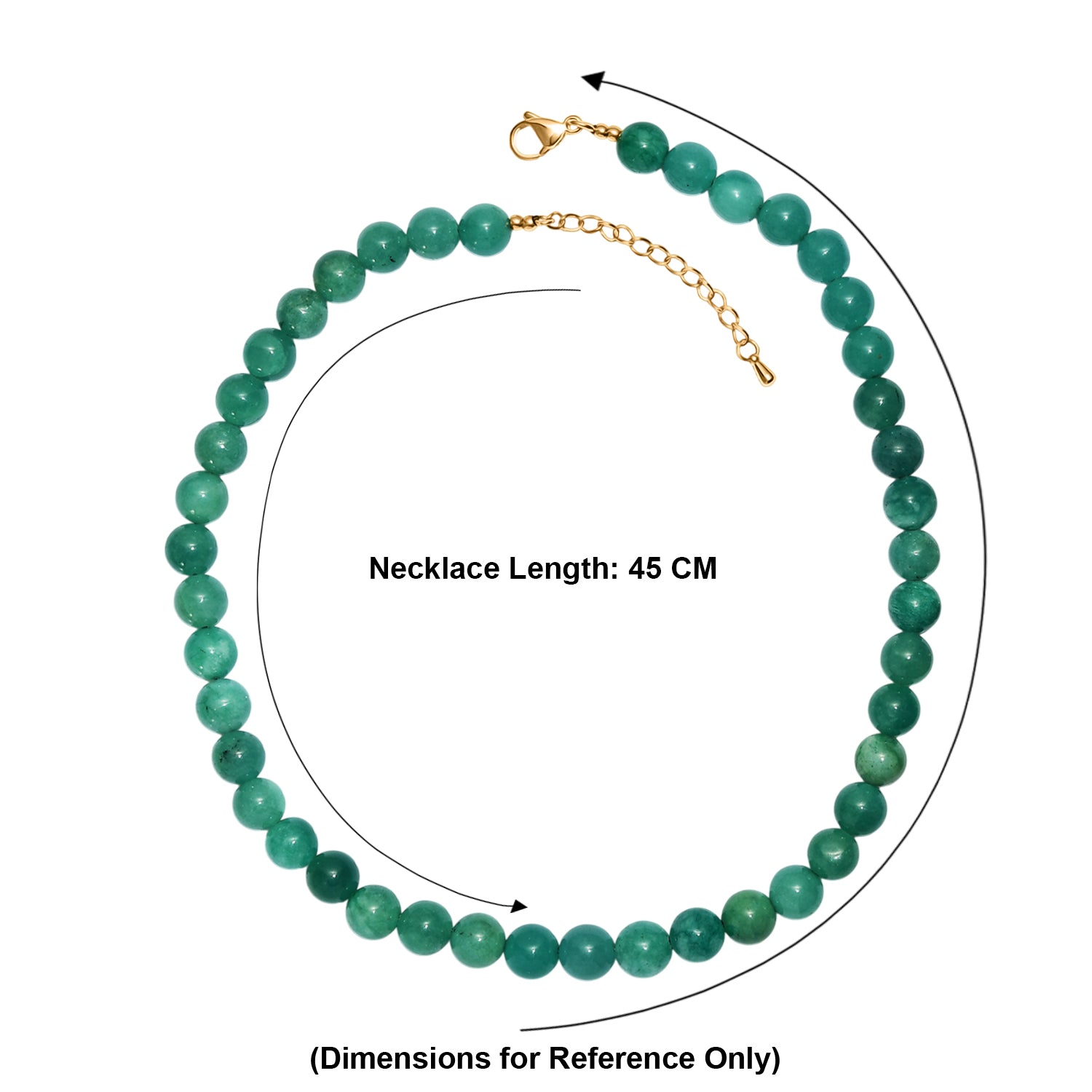 EverTrue - Green Agate Necklace (Size - 18+2 Ext) in Yellow Gold Tone 315.00 Ct. V32533464 6