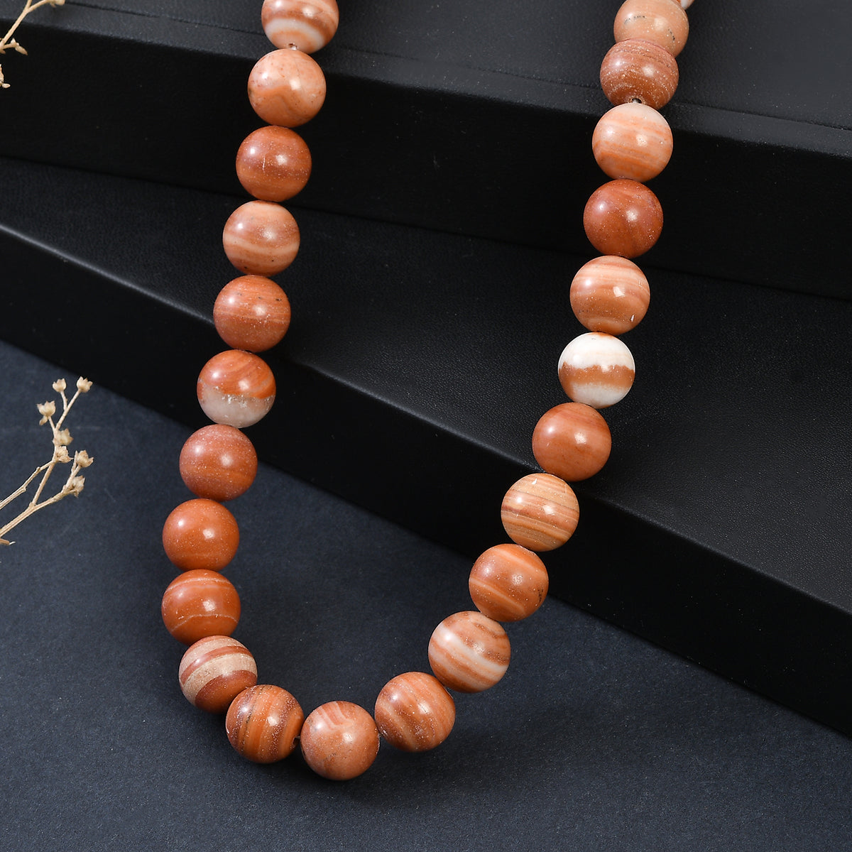 Red Malachite Necklace (Size - 18+2 Ext) in Yellow Gold Tone 315.00 Ct. V32520984 3