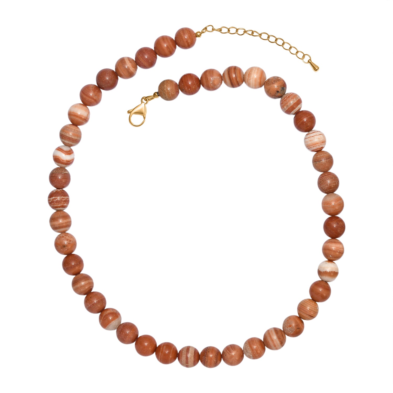 Red Malachite Necklace (Size - 18+2 Ext) in Yellow Gold Tone 315.00 Ct. V32520984 5