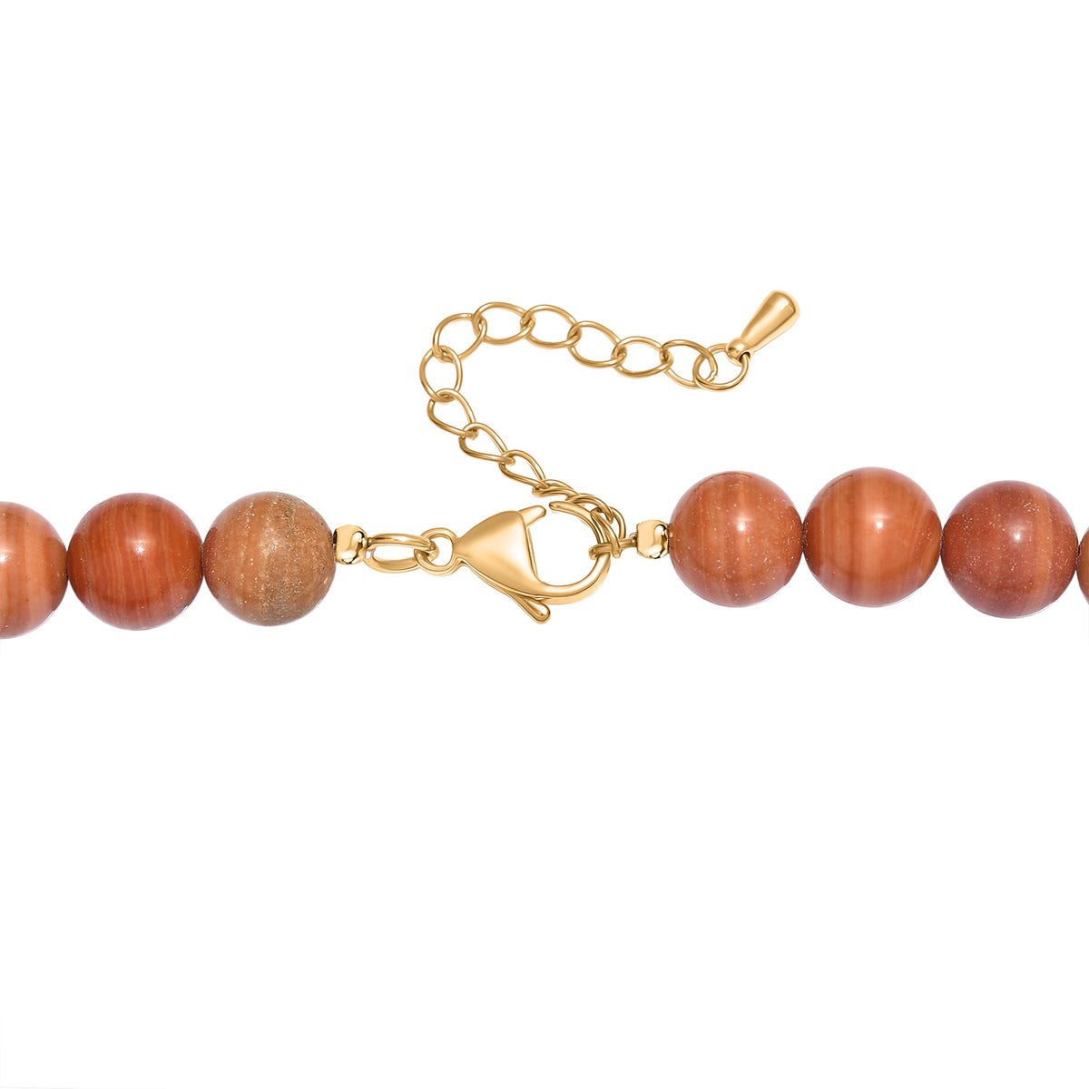 Red Malachite Necklace (Size - 18+2 Ext) in Yellow Gold Tone 315.00 Ct. V32520984 6