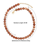 Red Malachite Necklace (Size - 18+2 Ext) in Yellow Gold Tone 315.00 Ct._8545024_6
