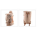 Travel Holdall Duffle Bag with Suit-Dress HolderFCarry Handles with Adjustable Shoulder Strap - Beige_8545201_5